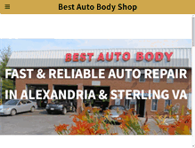 Tablet Screenshot of bestautobodyva.com
